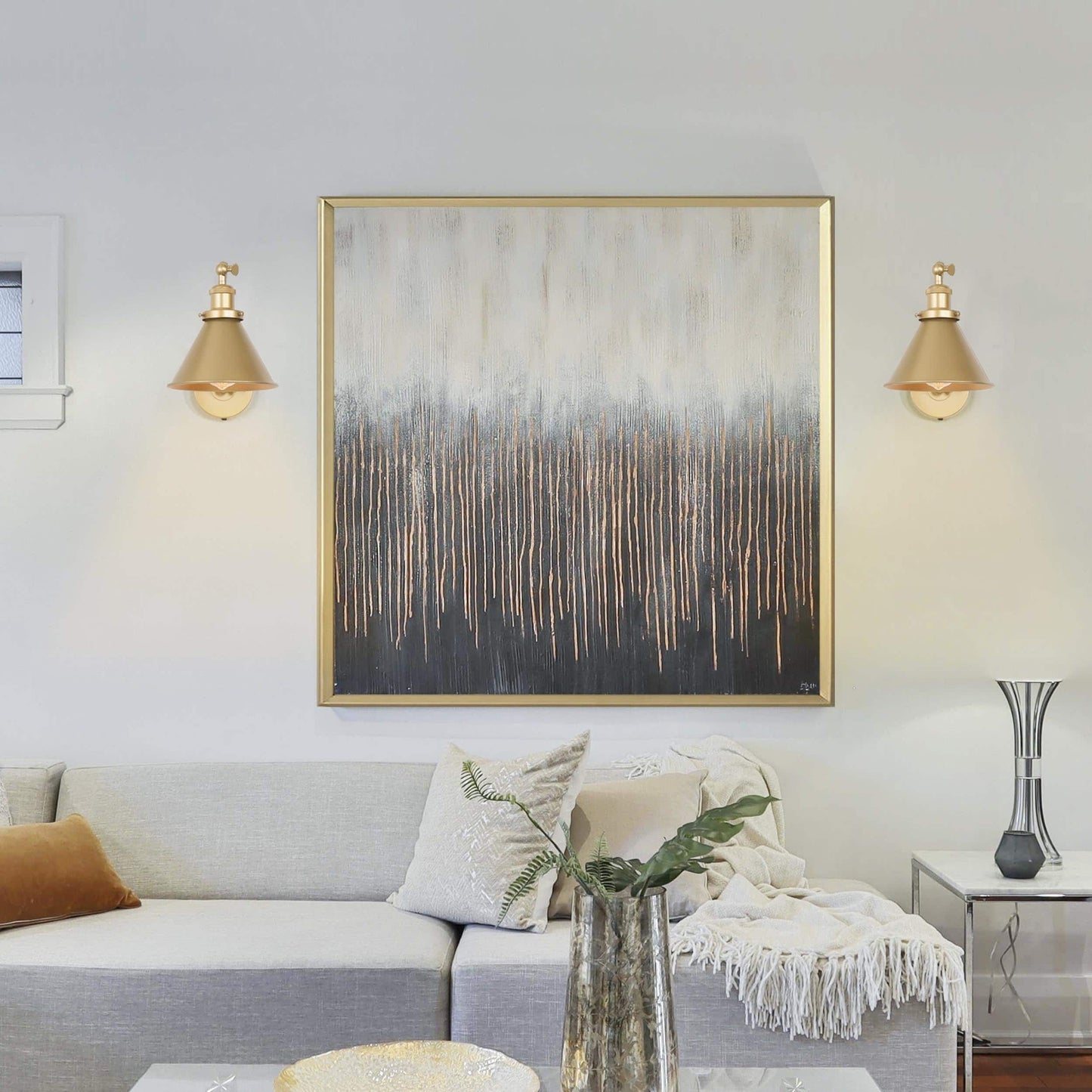 Lot de 2 appliques murales modernes à bras pivotant réglables et câblées