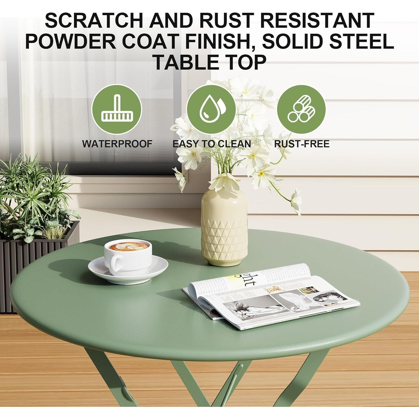 Ensembles de bistrot de patio 3 pièces