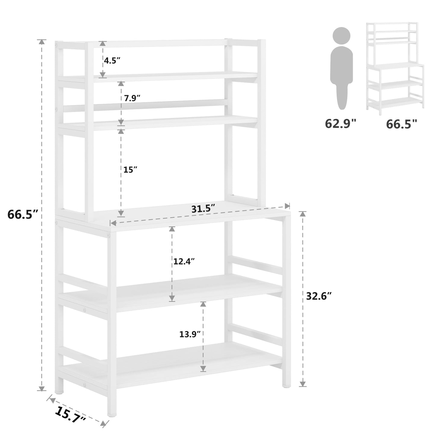 Étagère de rangement utilitaire à 5 niveaux pour four à micro-ondes, chariot industriel pour micro-ondes avec clapier