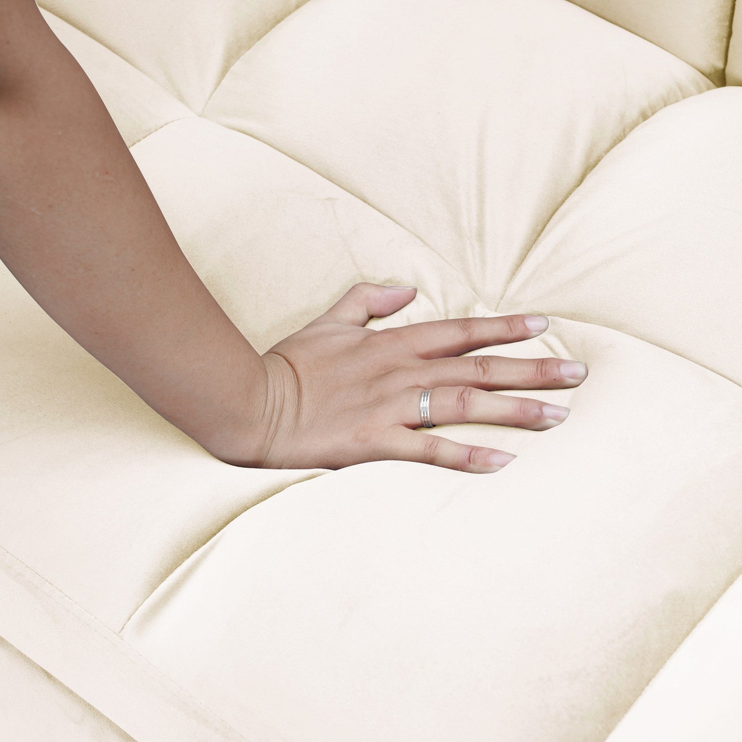 Canapé-lit convertible 3 en 1 en velours à 64,96 $ avec dossier réglable, poche de rangement et capacité de charge de 500 lb