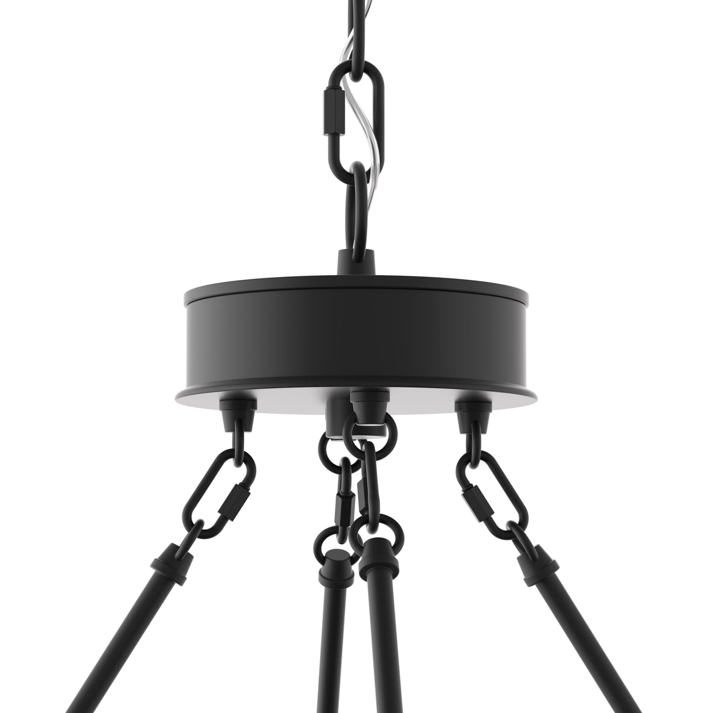 Lustre Acroma Farmhouse à 12 lumières, 40 po, en forme de roue de chariot, certifié UL - 40 po P x 138 po H
