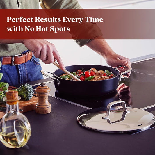 Batterie de cuisine en acier inoxydable et céramique antiadhésive Alva Maestro