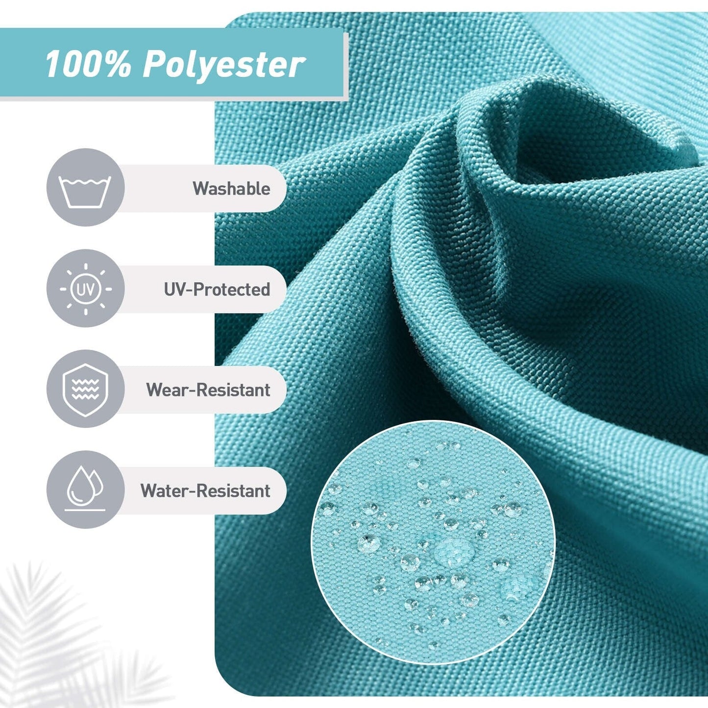 Lot de 4 coussins de chaise à dossier haut Aoodor Patio, 46 x 21 x 4 pouces (coussins uniquement)