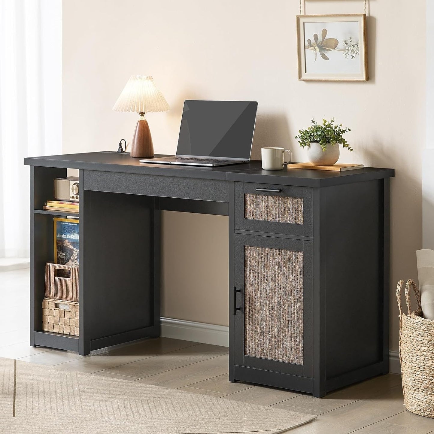 Bureau de direction de ferme Bureau à domicile Tiroir de classement Support d'écran Prise de courant