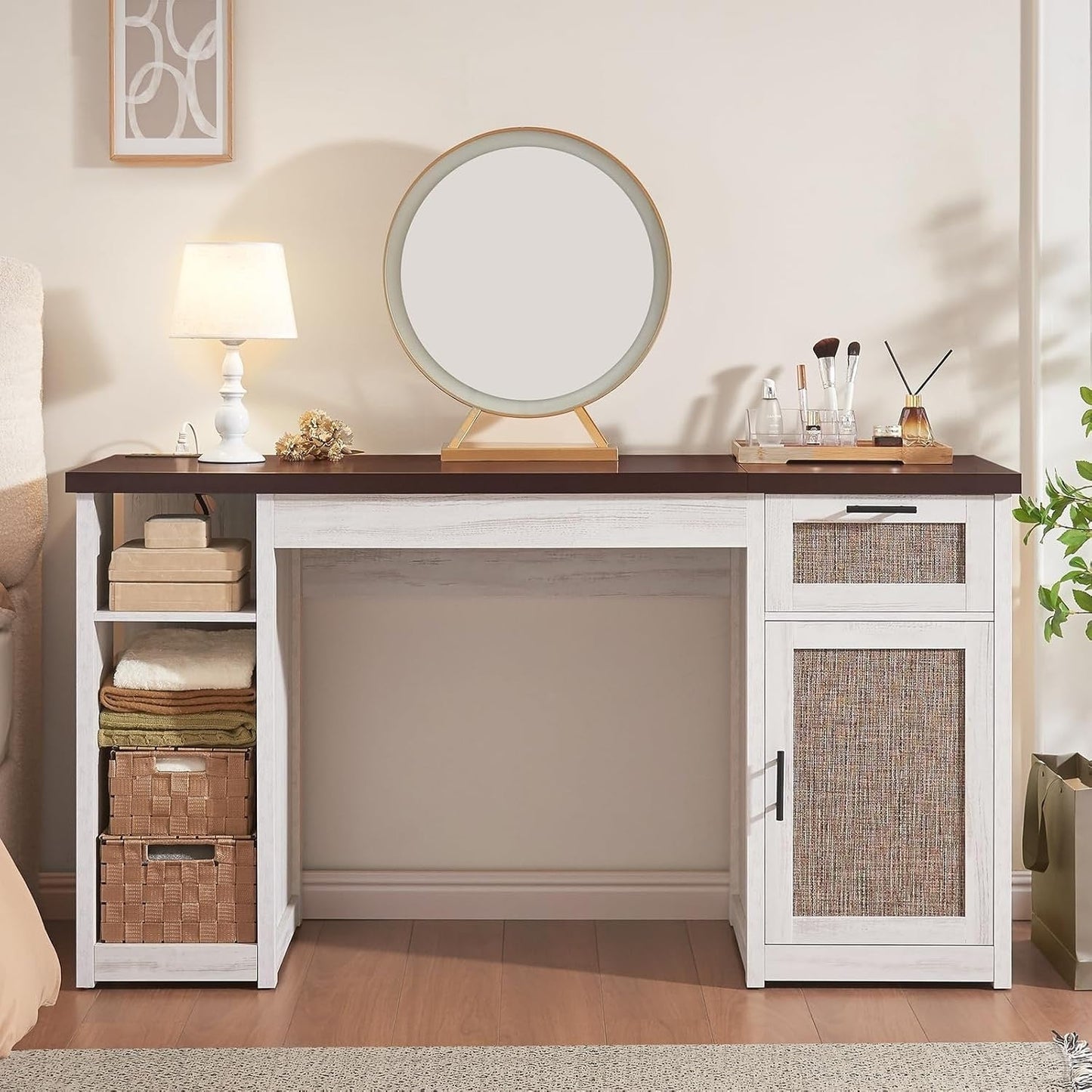 Bureau de direction de ferme Bureau à domicile Tiroir de classement Support d'écran Prise de courant