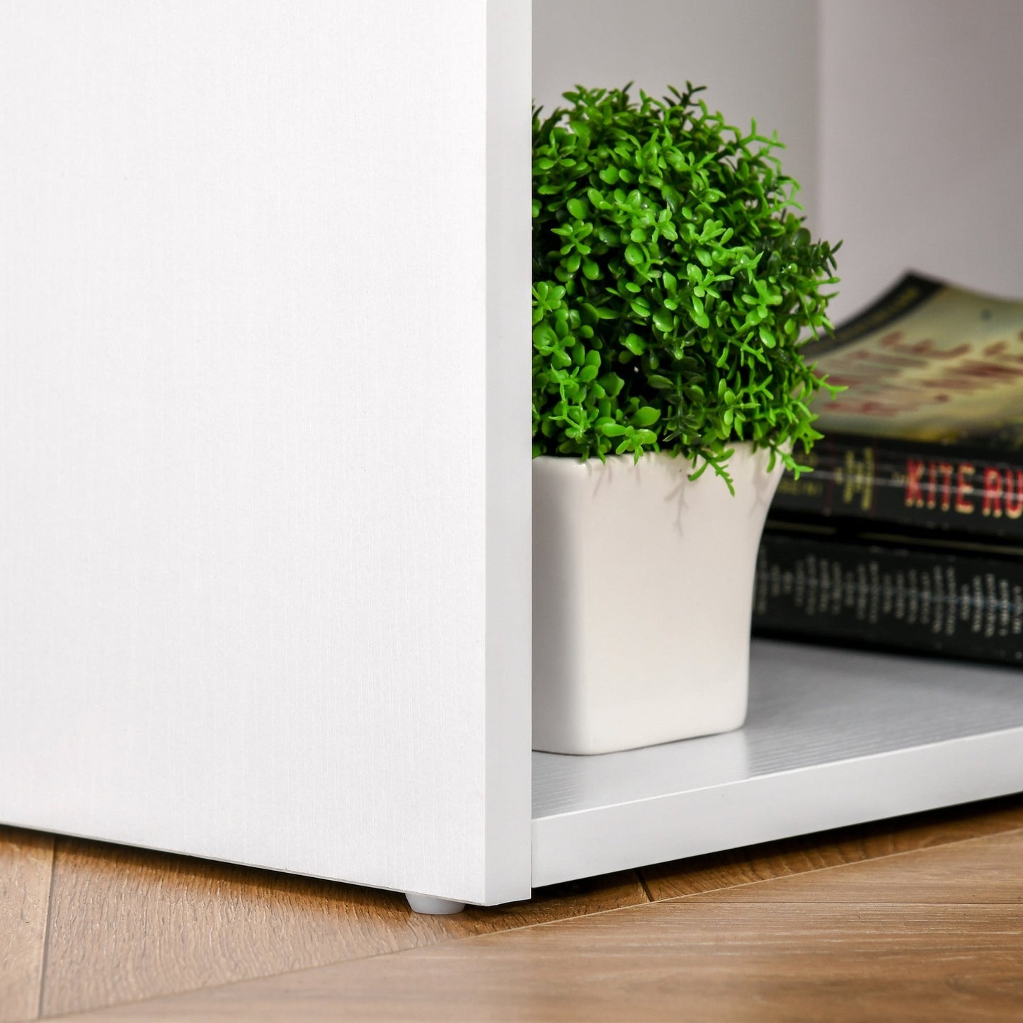 Bureau d'ordinateur moderne HOMCOM 47, bibliothèque, table d'écriture, poste de travail avec 3 tiroirs et étagère de rangement - Blanc