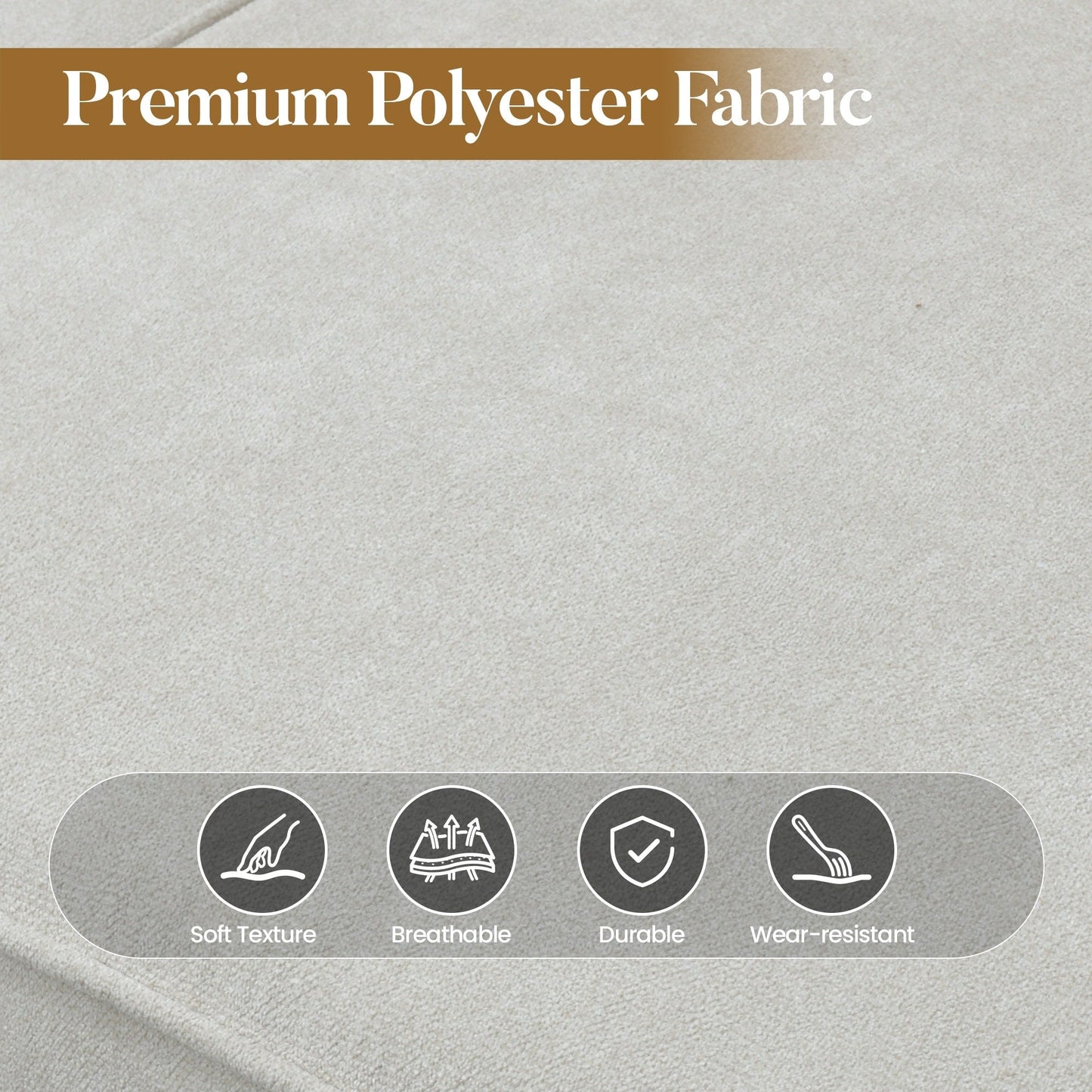 Canapé 3 places rembourré HOOOWOOO style milieu de siècle avec pieds en bois pour salon