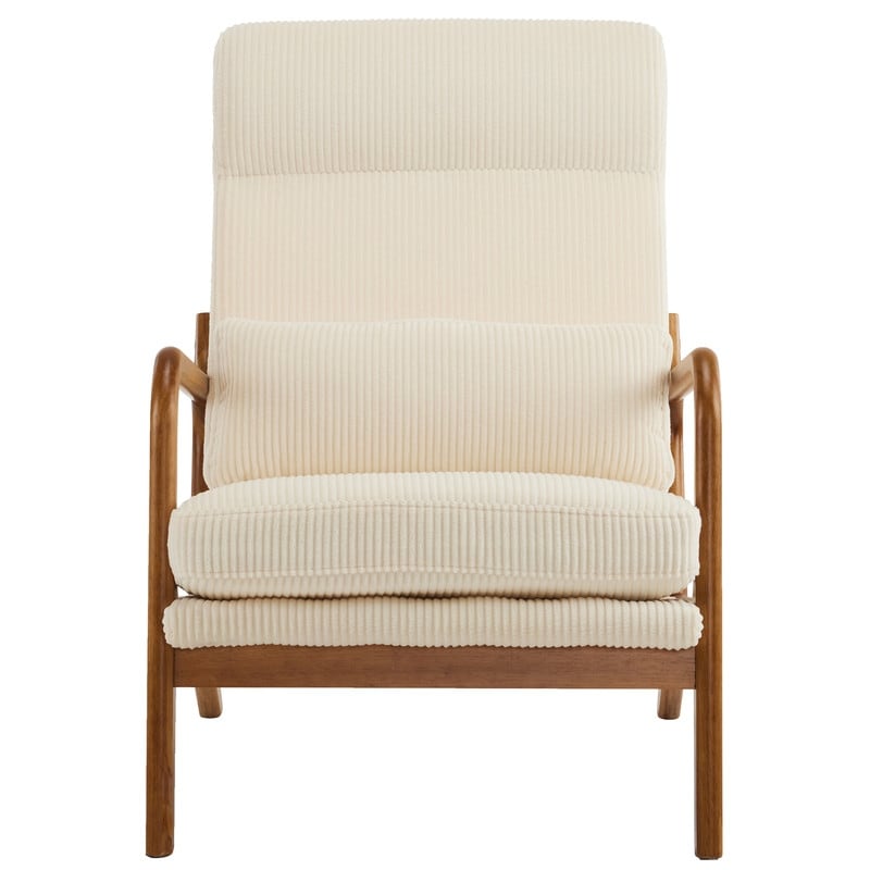 Chaise de loisirs à dossier haut en bois massif avec accoudoirs et dossier Chaise d'appoint