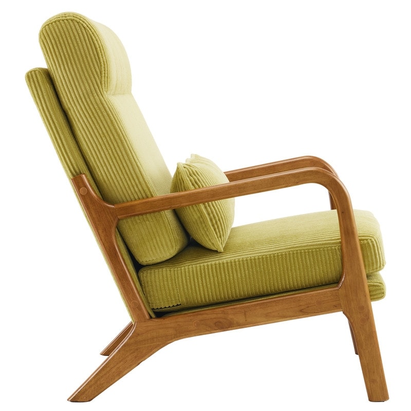 Chaise de loisirs à dossier haut en bois massif avec accoudoirs et dossier Chaise d'appoint