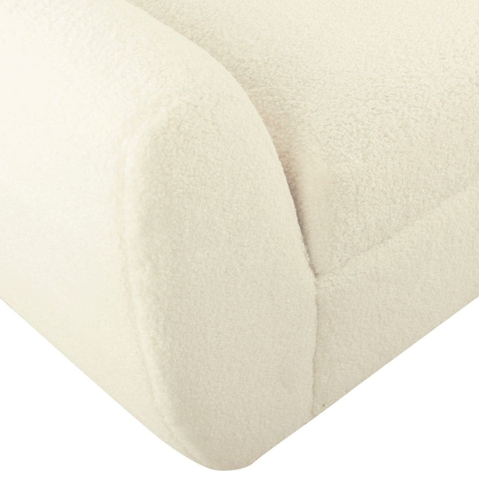 Banc de rangement moderne Sherpa avec pieds en bois HomePop