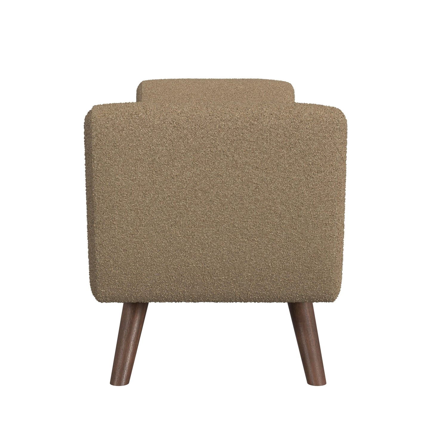 Banc de rangement moderne Sherpa avec pieds en bois HomePop