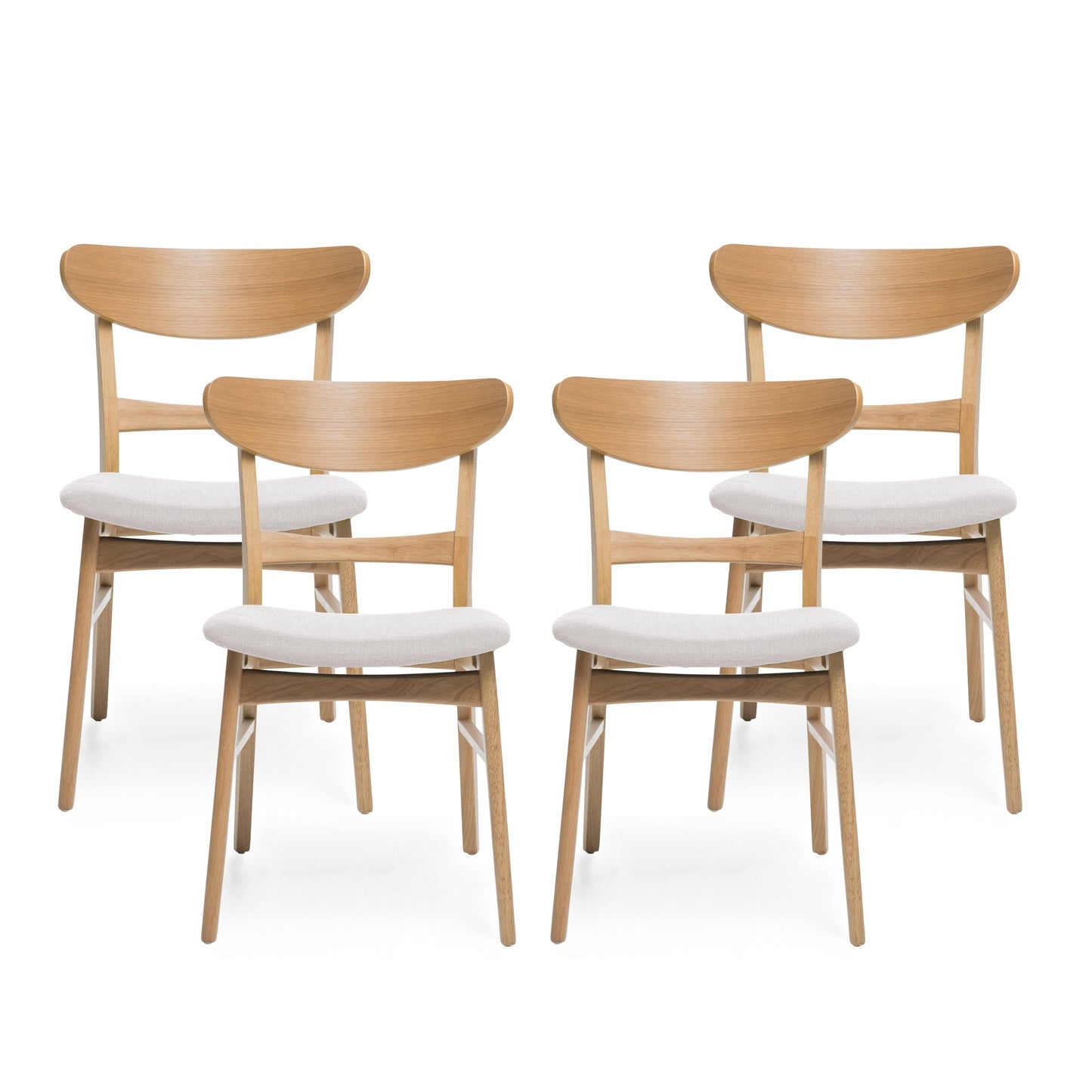 Chaises de salle à manger modernes Idalia du milieu du siècle (lot de 4) par Christopher Knight Home