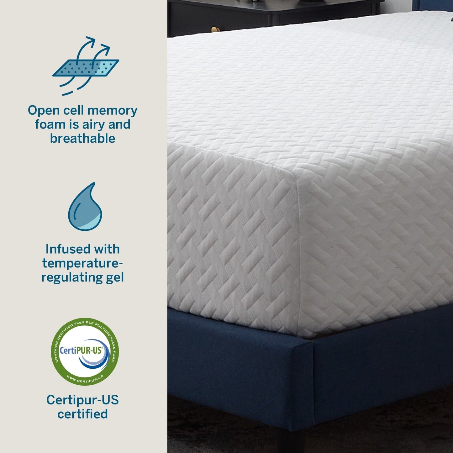 Matelas en mousse à mémoire de forme Lucid de 14 pouces