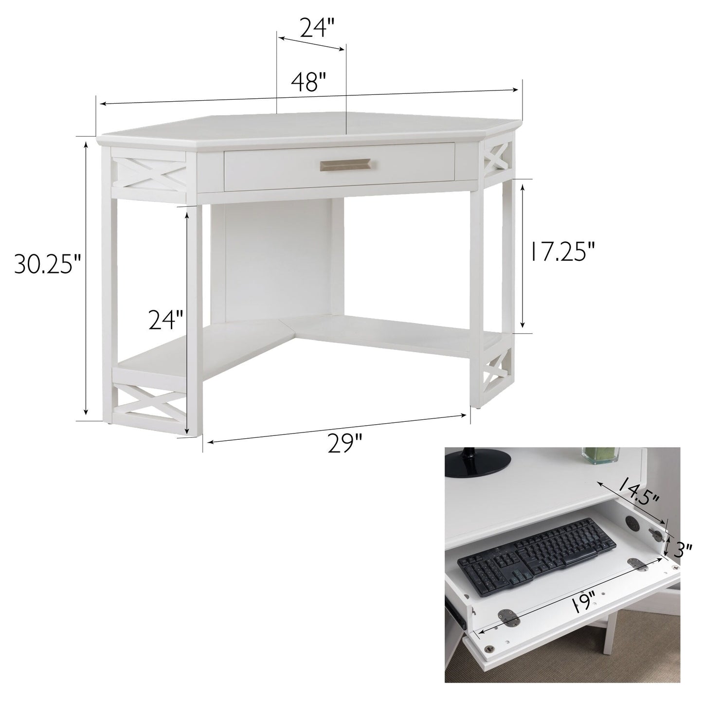 Bureau d'angle Leick Home Mission