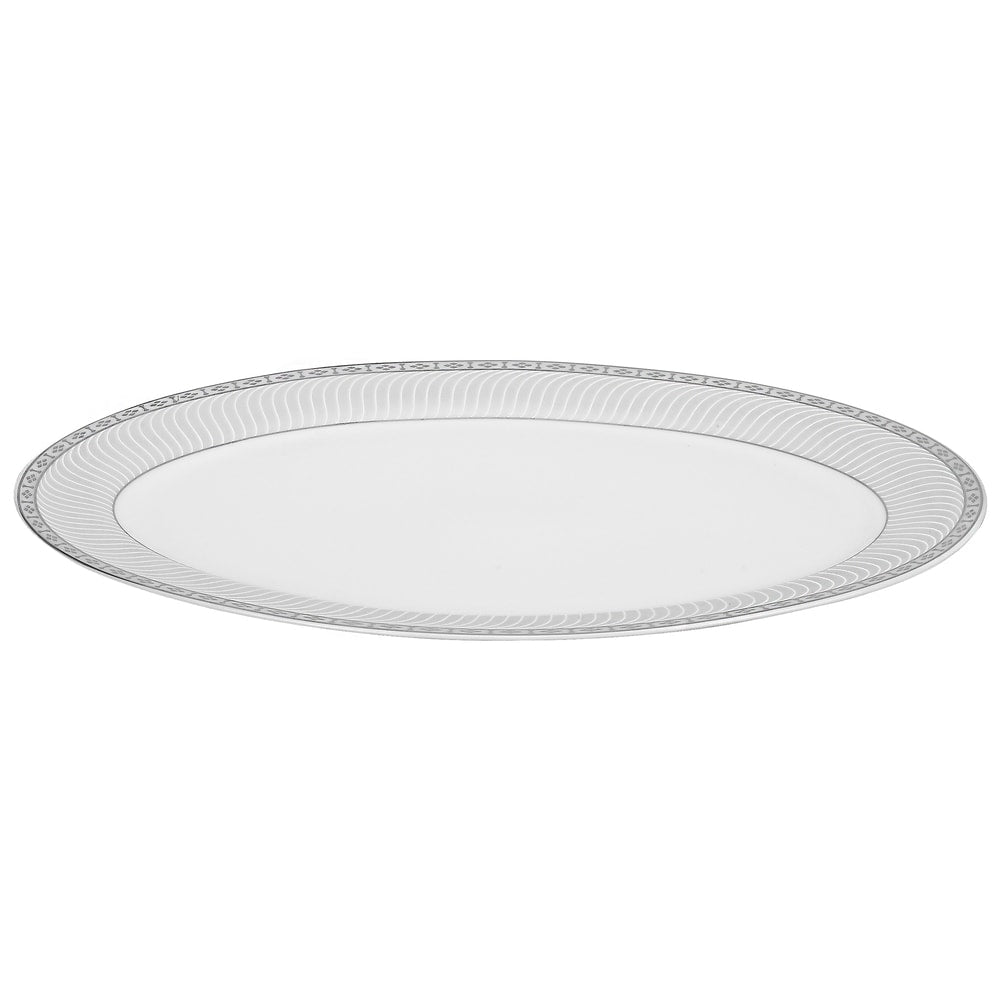 Service de table Lorren Home Trends en porcelaine avec accents argentés, 57 pièces