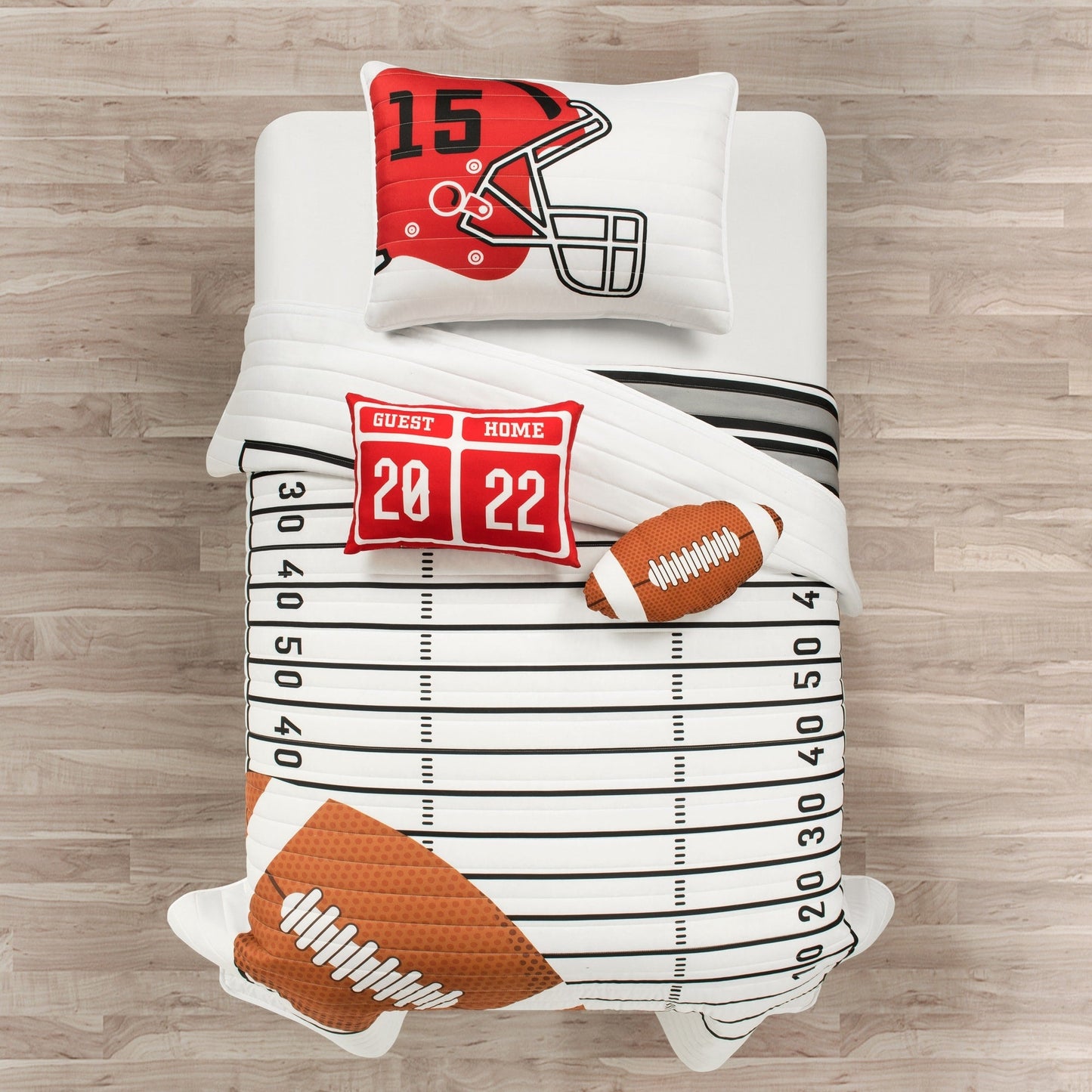 Couette surdimensionnée réversible pour enfants Lush Decor à motif de football américain