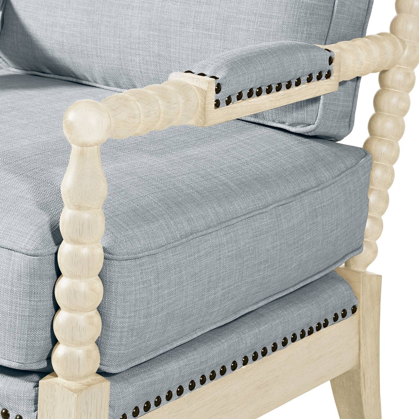 Fauteuil à cadre en bois tourné Madison Park Donohue