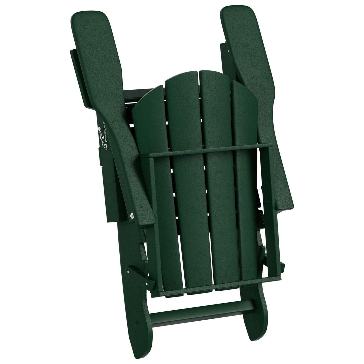 Chaise Adirondack pliable Polytrends Laguna en PEHD pour terrasse extérieure toutes saisons avec pouf (ensemble 2 pièces)
