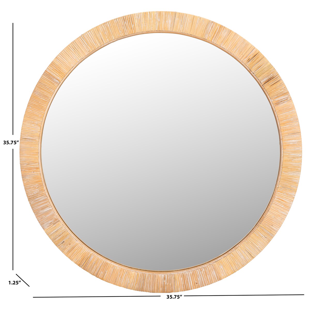 Miroir Mila de 36 pouces de SAFAVIEH Home - 36 L x 1 P x 36 H