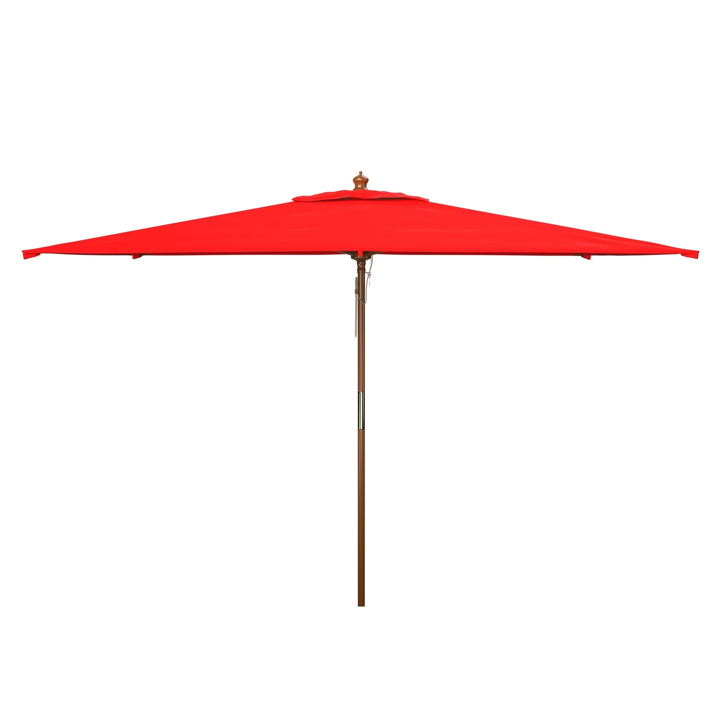 Parasol de marché à poulie en bois SAFAVIEH Outdoor Glauca de 11 pieds