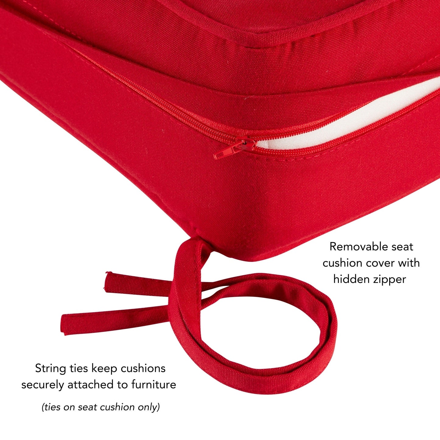 Ensemble de coussins d'extérieur à siège profond Sunbrella de qualité supérieure, 2 pièces