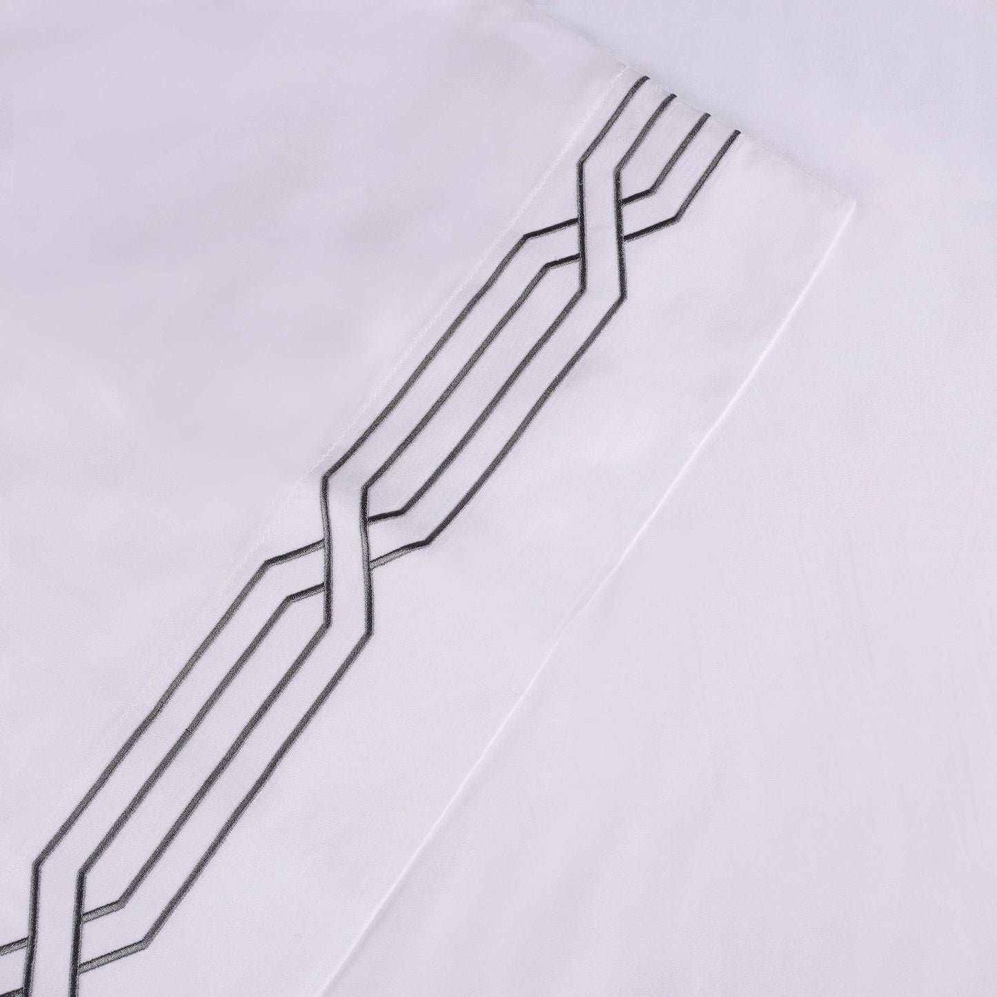 Parure de draps unie écologique en coton égyptien de qualité supérieure 1 200 fils