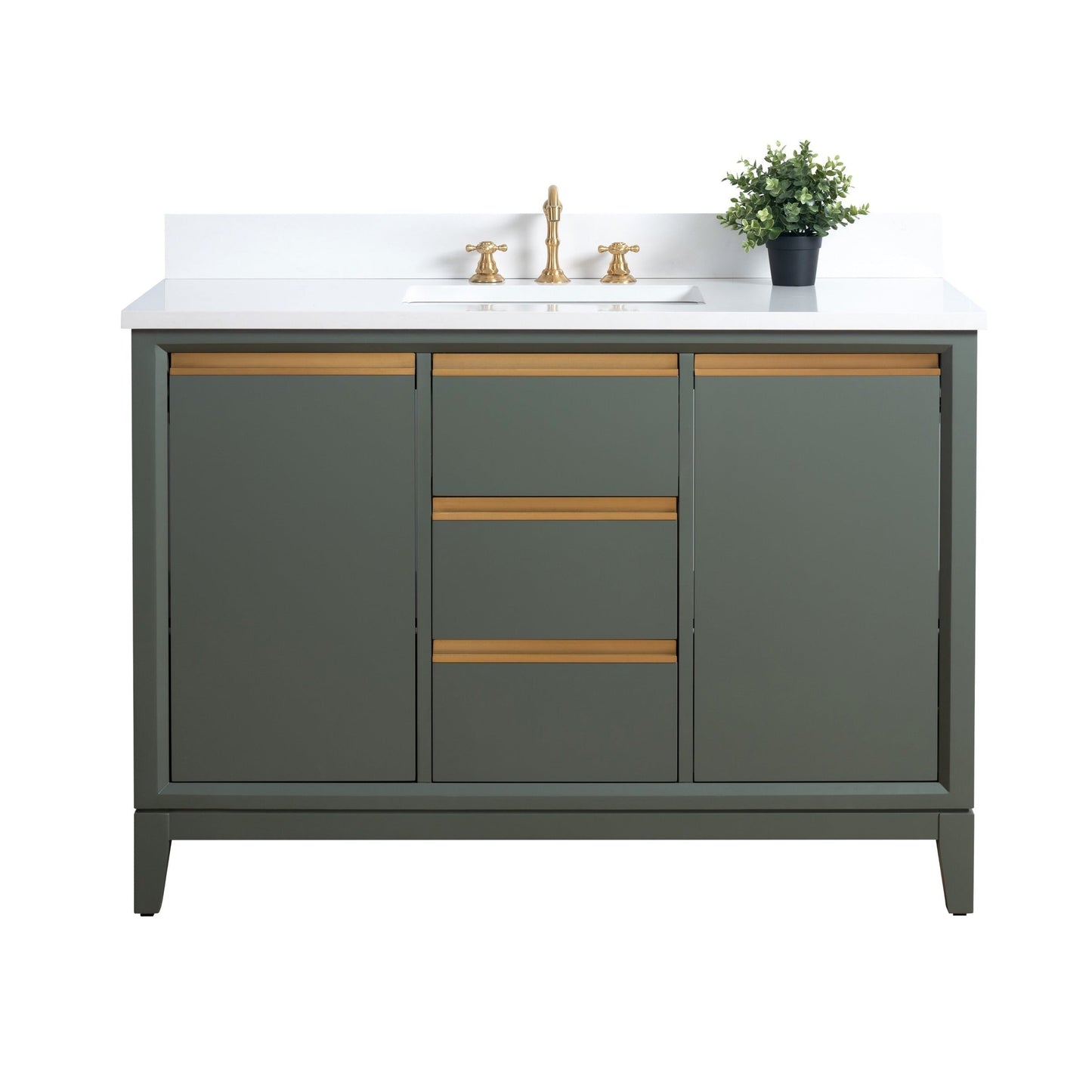 Meuble-lavabo de salle de bain Vanity Art avec lavabo en céramique et plateau en marbre reconstitué