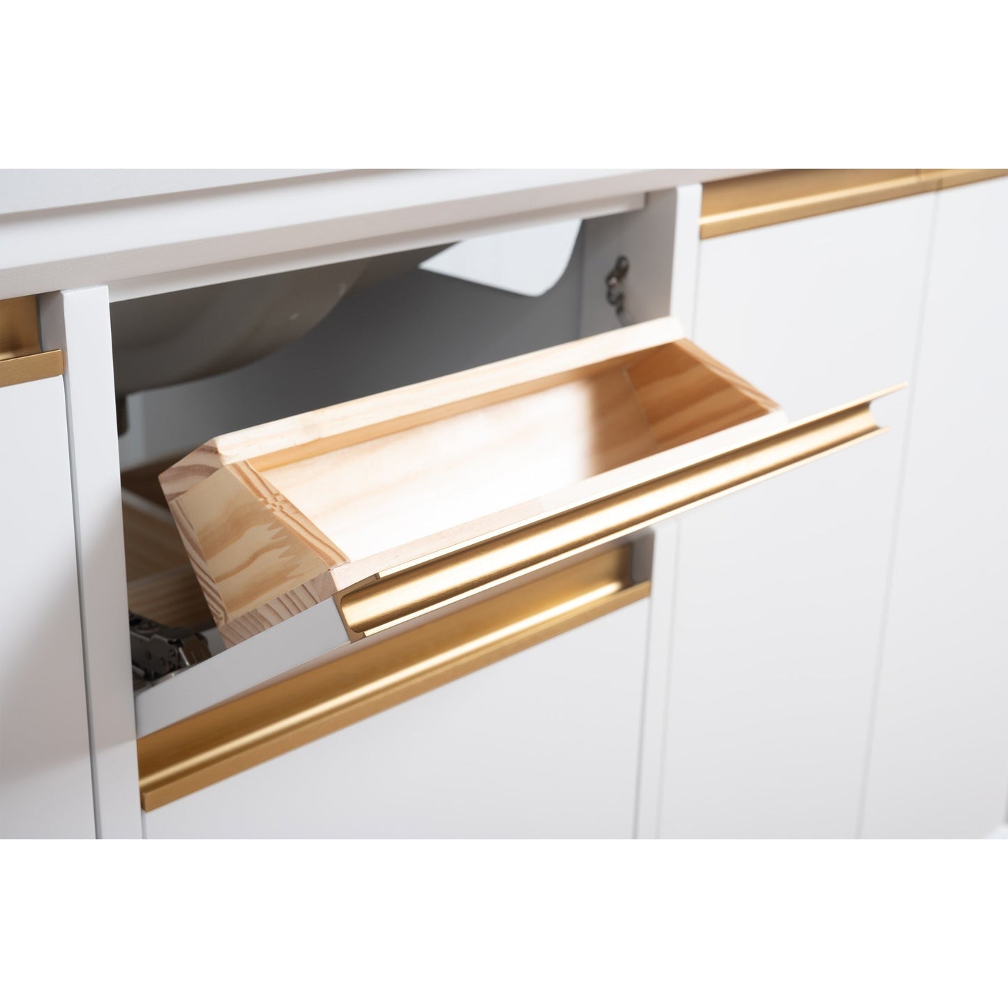 Meuble-lavabo de salle de bain Vanity Art avec lavabo en céramique et plateau en marbre reconstitué