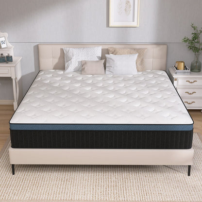 Matelas hybride en mousse gel de 14 pouces dans une boîte pour un soulagement de la pression