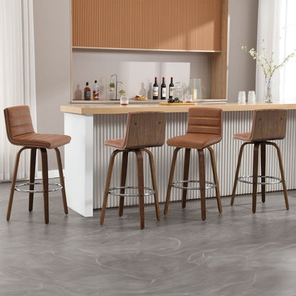 Tabourets de bar/comptoir pivotants en similicuir 26/29, lot de 2/3