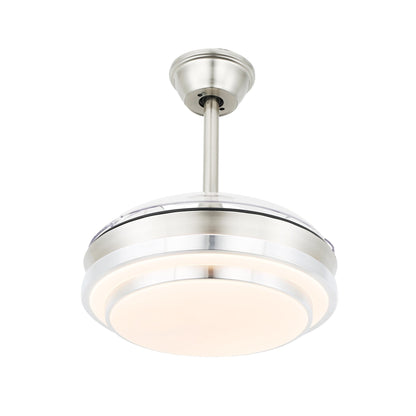 Ventilateur de plafond rétractable moderne Bella Depot 36 avec éclairage LED, pales réversibles à 6 vitesses et télécommande