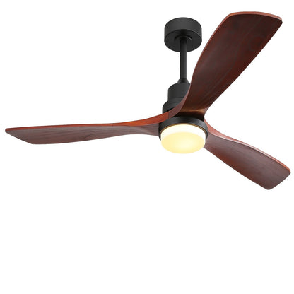 Ventilateur de plafond d'intérieur en bois Sofucor 52 avec télécommande et éclairage intégré en option