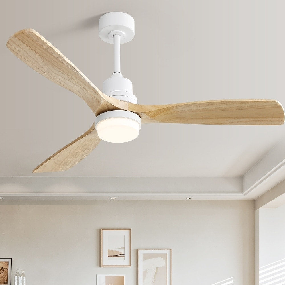 Ventilateur de plafond d'intérieur en bois Sofucor 52 avec télécommande et éclairage intégré en option