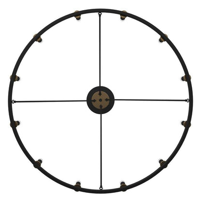 Lustre Acroma Farmhouse à 12 lumières, 40 po, en forme de roue de chariot, certifié UL - 40 po P x 138 po H