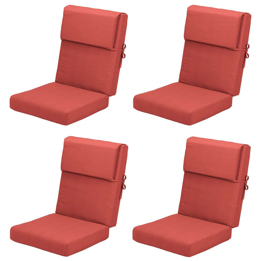 Lot de 4 coussins de chaise à dossier haut Aoodor Patio, 46 ​​x 21 x 4 pouces (coussins uniquement)