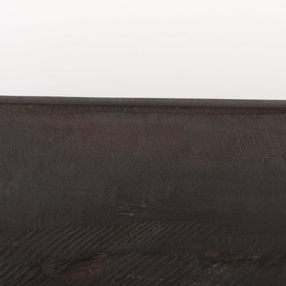 Bol oblong extra large Athena en bois récupéré noir-brun - 26,0 L x 10,0 l x 7,0 H