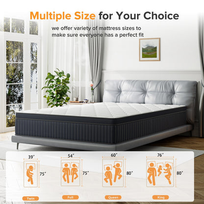 Matelas hybride SweDrea 12 po à plateau-coussin moyen en mousse viscoélastique et gel, certifié CertiPUR-US, SGS et OEKO-TEX.