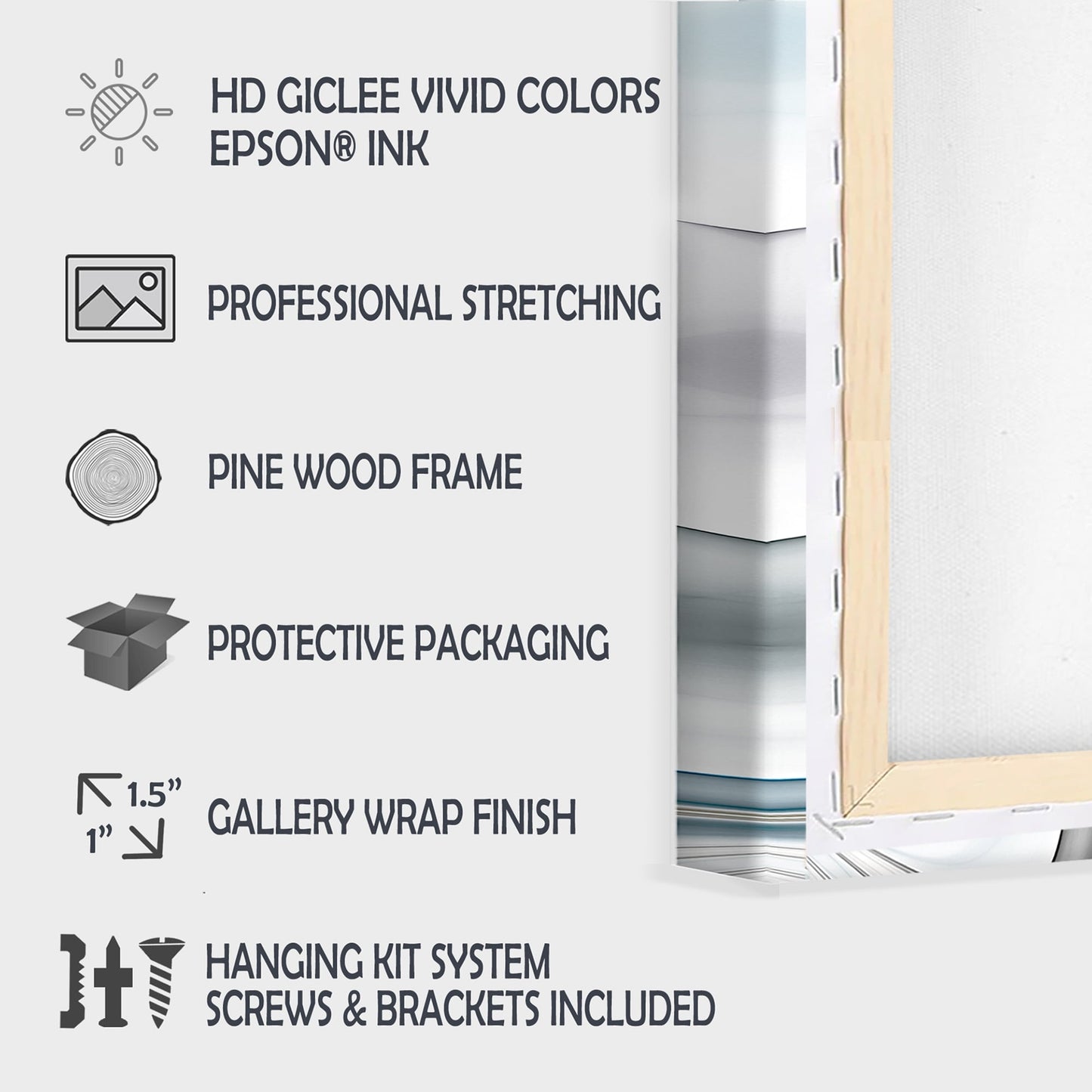 Coucher de soleil bleu au loin - Toile murale bord de mer