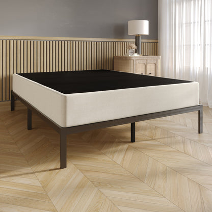 Sommier tapissier en métal et lin rembourré CraftPorch