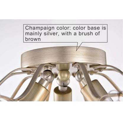 Plafonnier d'intérieur élégant à 3 lumières en cristal Dalia