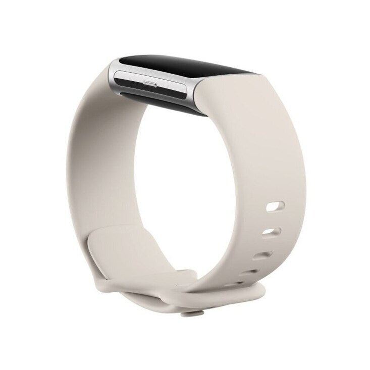Tracker d'activité Fitbit Charge 6 en finition porcelaine/aluminium argenté