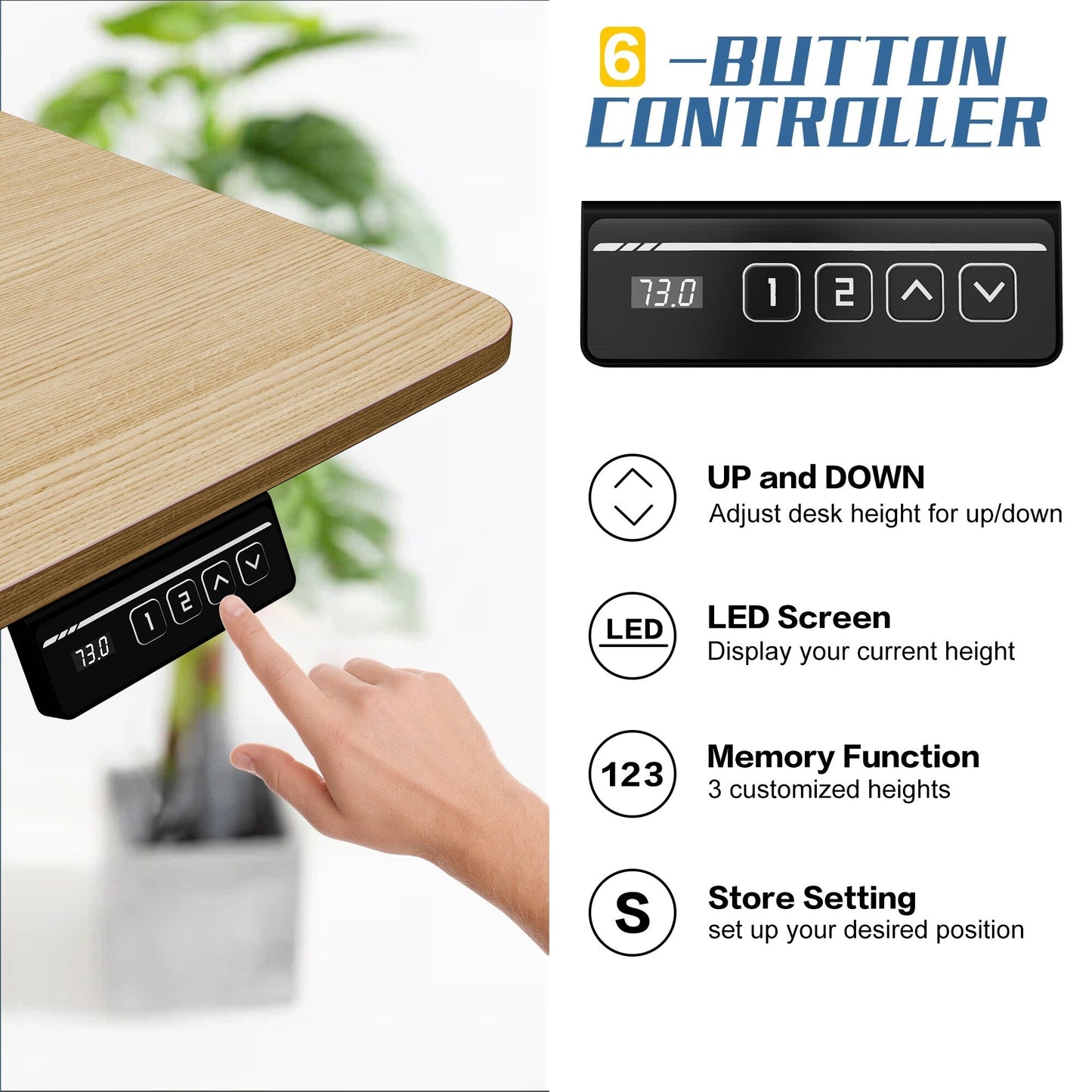 Bureau debout électrique réglable en hauteur Futzca, bureau assis-debout pour ordinateur avec panneau d'épissure