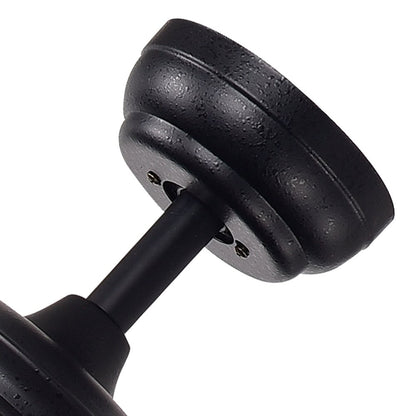 Ventilateur de plafond Garlow noir mat à 5 pales avec lustre en cristal et coupelles en forme de fleurs (télécommande incluse) - 52 pouces de diamètre