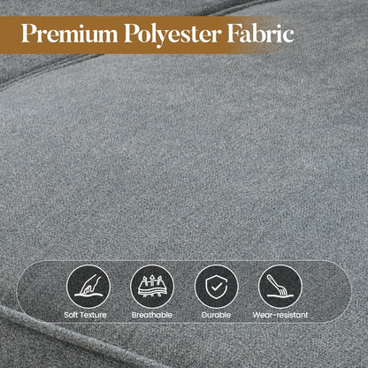 Canapé 3 places rembourré HOOOWOOO style milieu de siècle avec pieds en bois pour salon