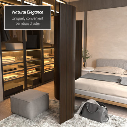 Paravent en bambou fait main de 6 pieds (Chine)