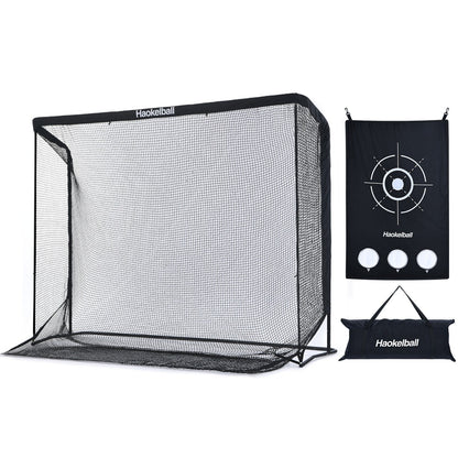 Filet de golf Haokelball 10x7,5 pieds Filet d'entraînement de golf avec tissu cible Filet de frappe de golf robuste