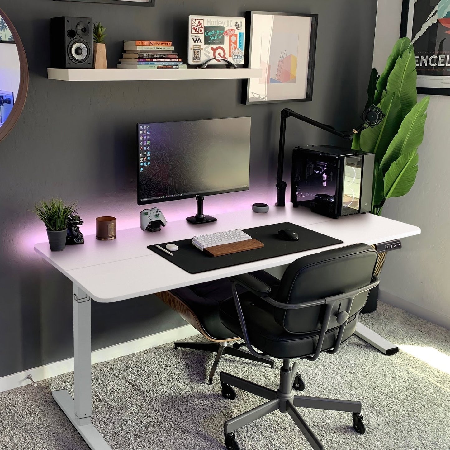 Bureau debout électrique réglable en hauteur Homall