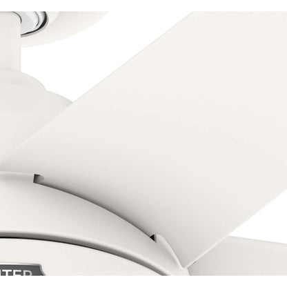 Ventilateur de plafond extérieur Hunter 52 Skyflow avec kit d'éclairage LED, commande murale - Côtier moderne contemporain - WeatherMax - CLASSÉ HUMIDE !