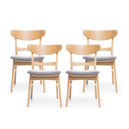 Chaises de salle à manger modernes Idalia du milieu du siècle (lot de 4) par Christopher Knight Home