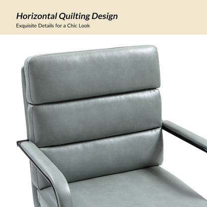 Chaise de travail moderne Joseph en similicuir avec verrouillage de l'inclinaison et inclinaison centrale par HULALA HOME